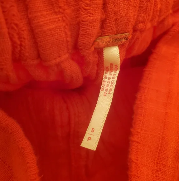 Free People Gauze Shorts And Crop Long Sleeve Top Two-Piece Set Size Small - Picture 10 of 11